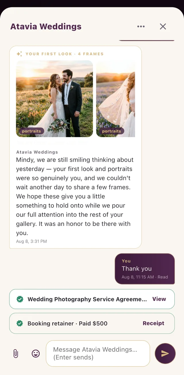 Messaging a vendor on Lazo